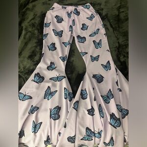 Women’s butterfly Dollskill sugar thrillz bell bottoms flares pants-XS